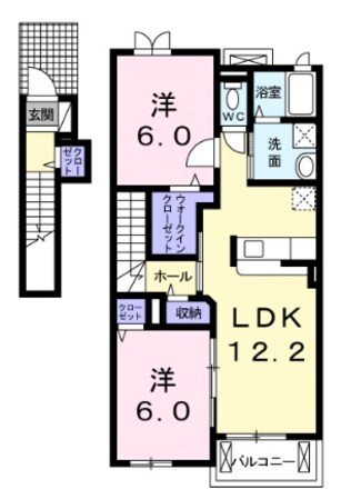 中田駅 徒歩35分 2階の物件間取画像